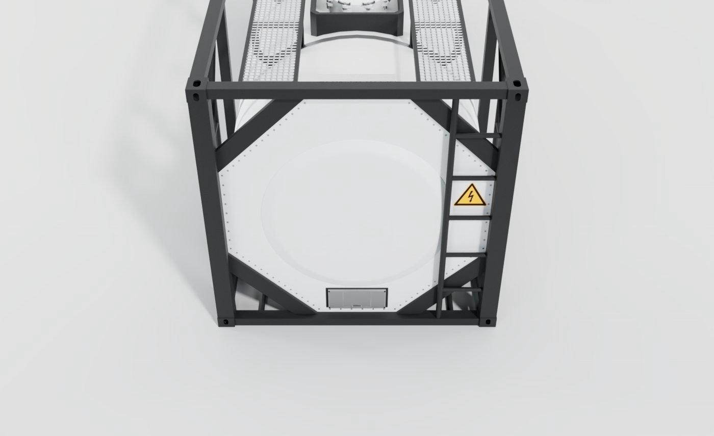 Container 20 Pieds Citerne, vue arrière