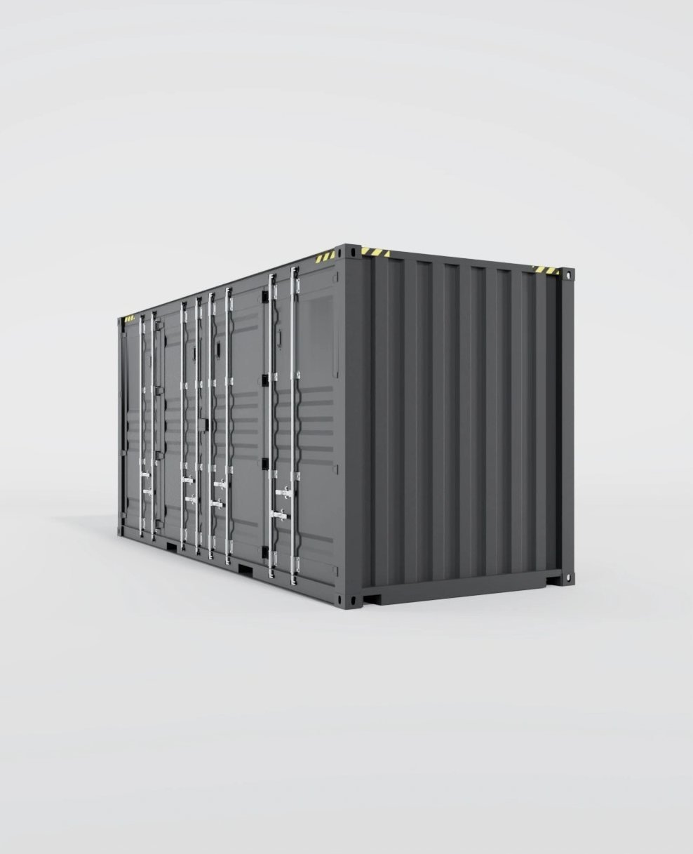 Container 20 Pieds HC Open Side, vue trois-quarts