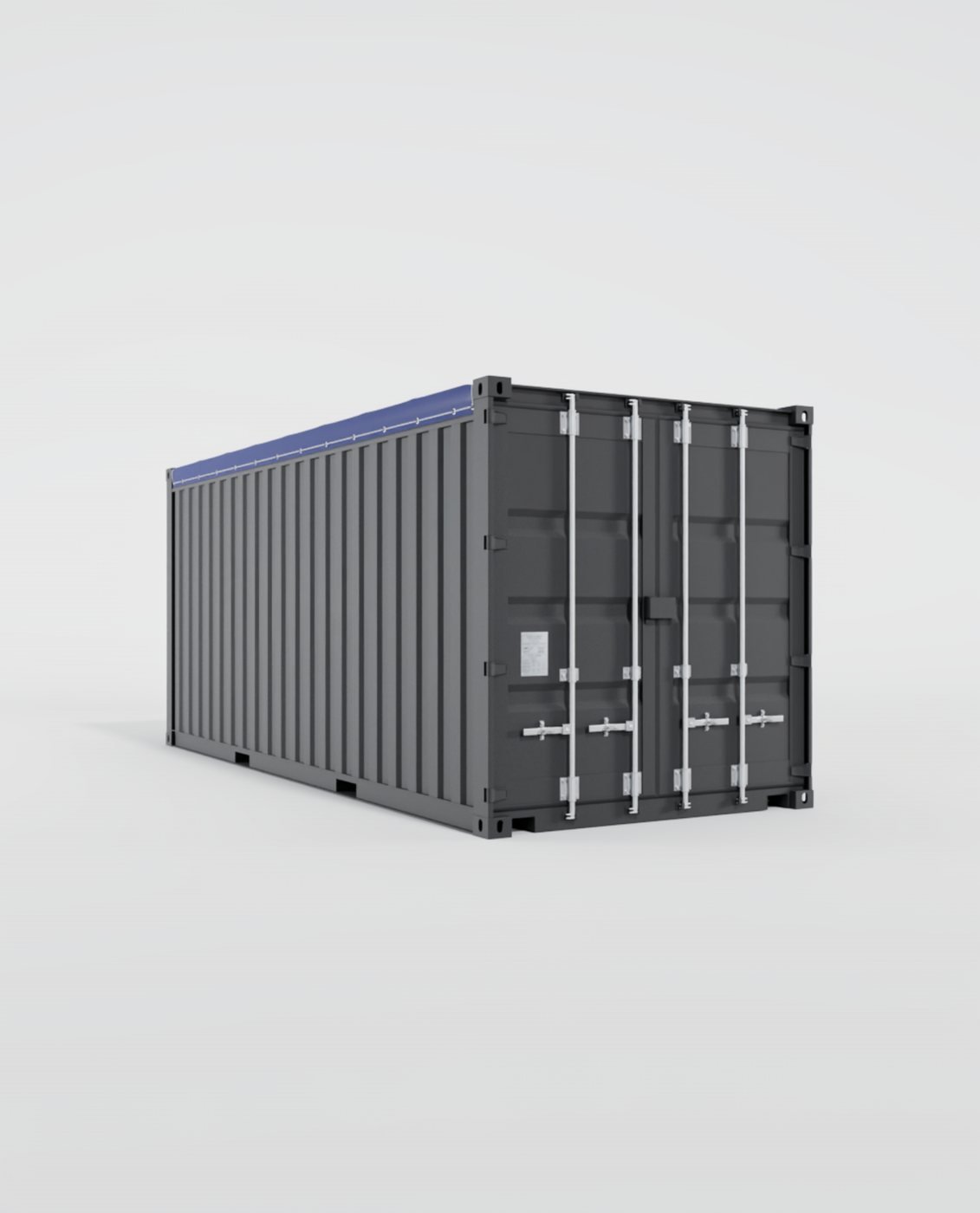 Container 20 Pieds Open Top, vue trois-quarts