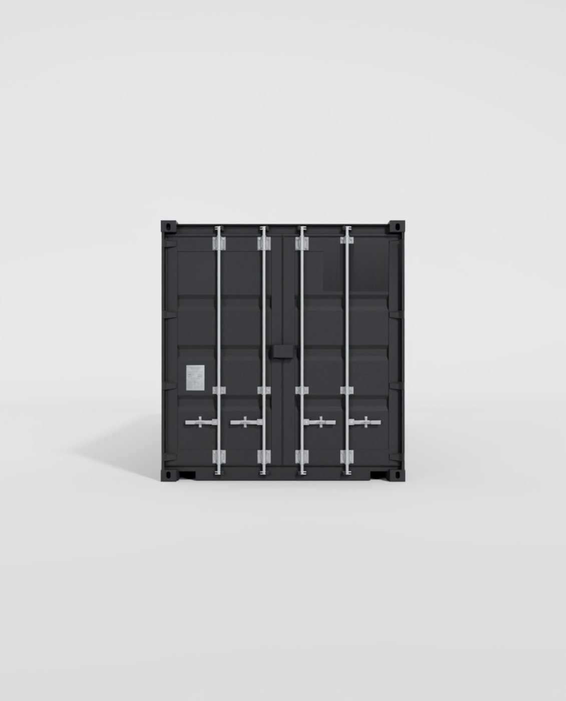 20 ft Open Top Container, rear view