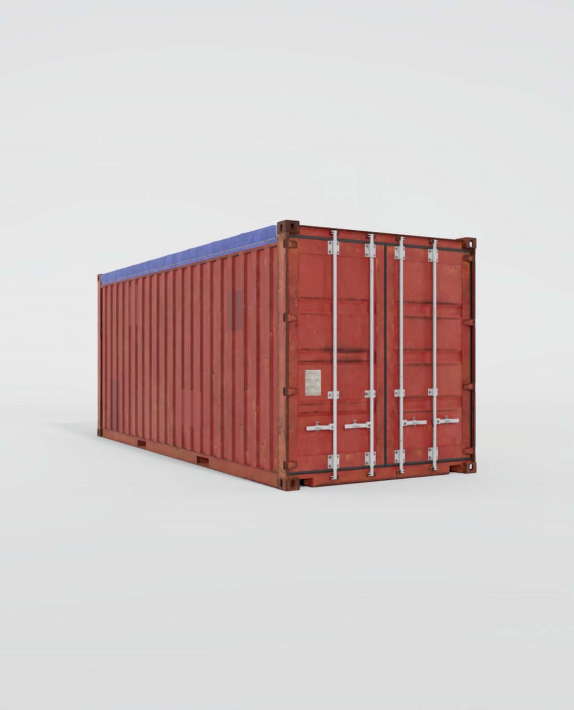 Container 20 Pieds Open Top Occasion, vue trois-quarts