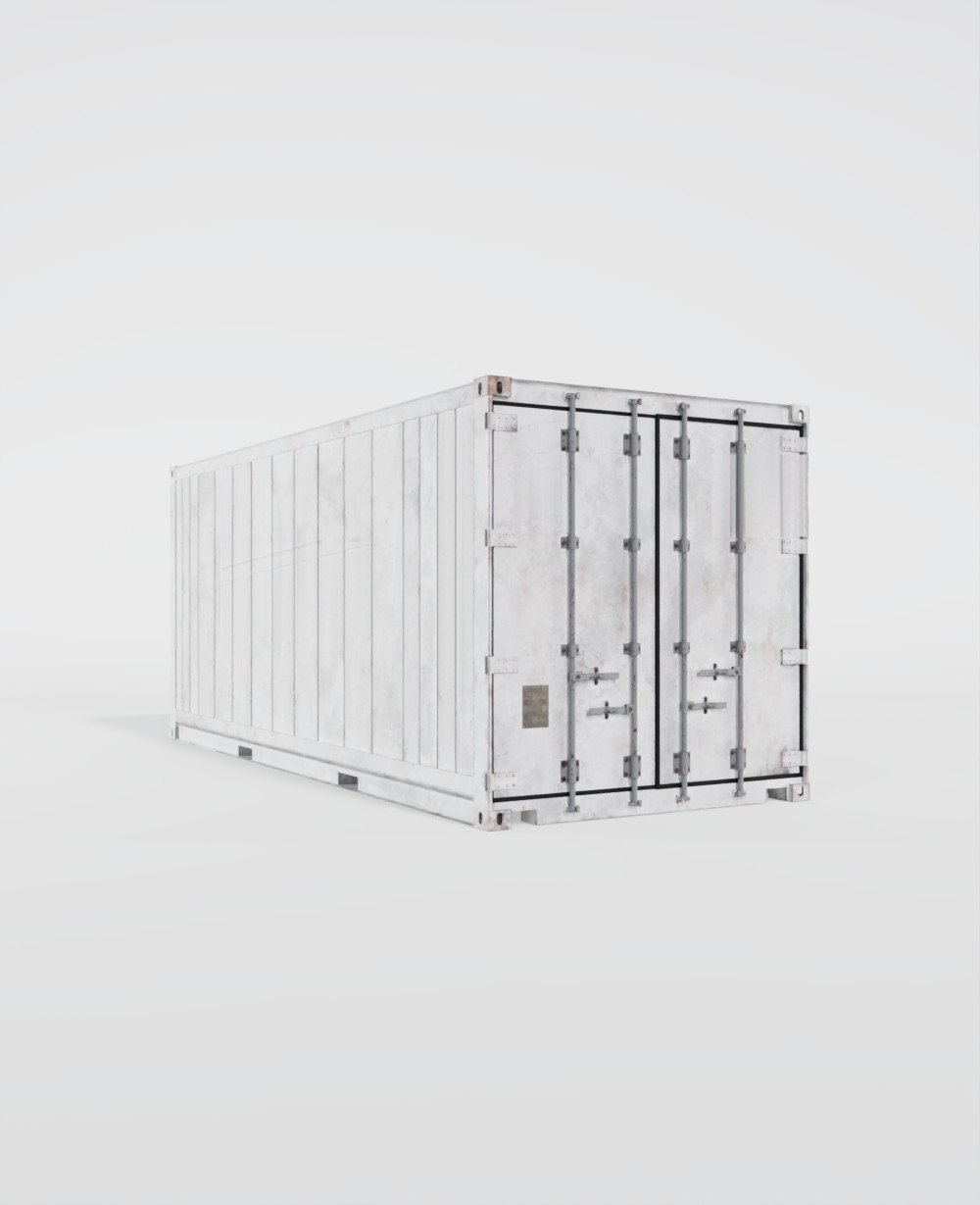 Container 20 Pieds Reefer Occasion, vue trois-quarts