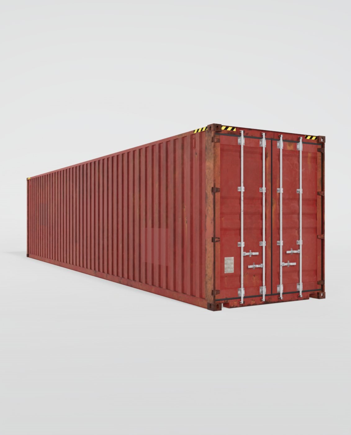 Container 40 Pieds HC Occasion, vue trois-quarts