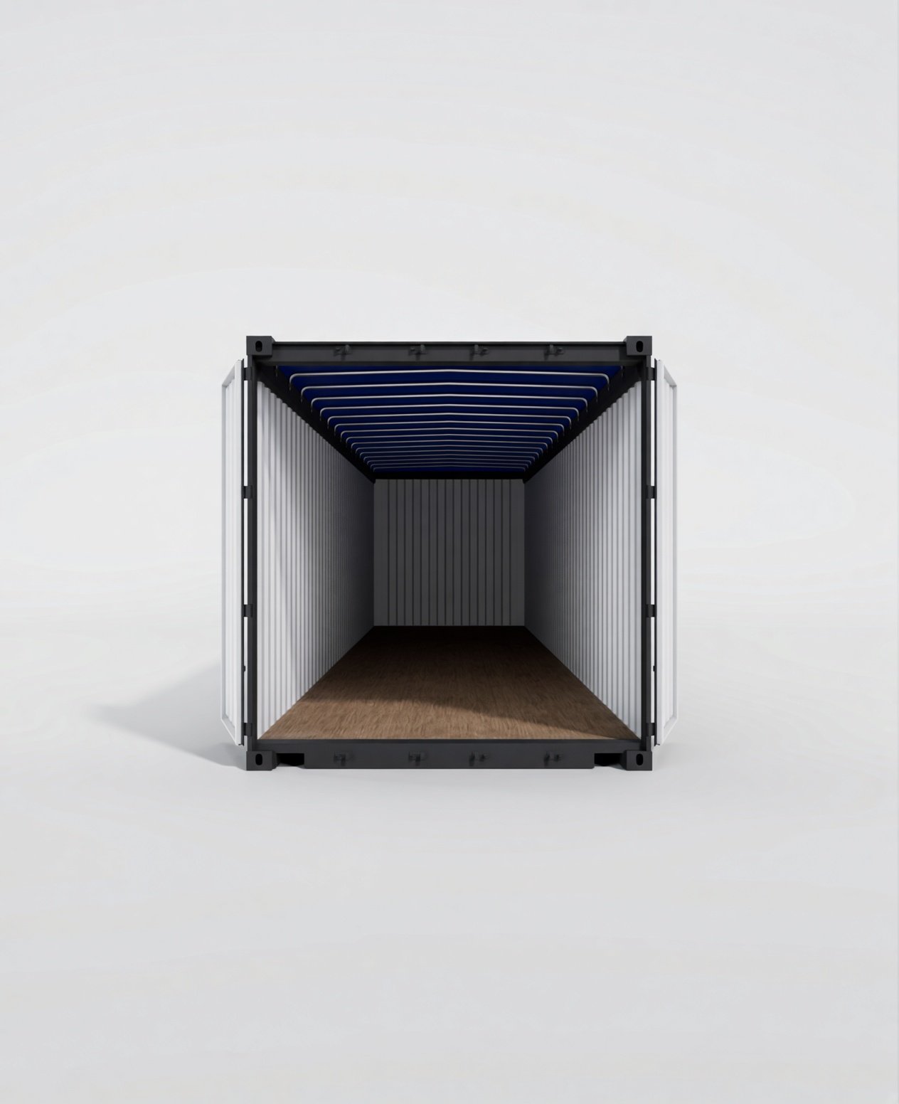 Container 40 Pieds Open Top, vue de côté