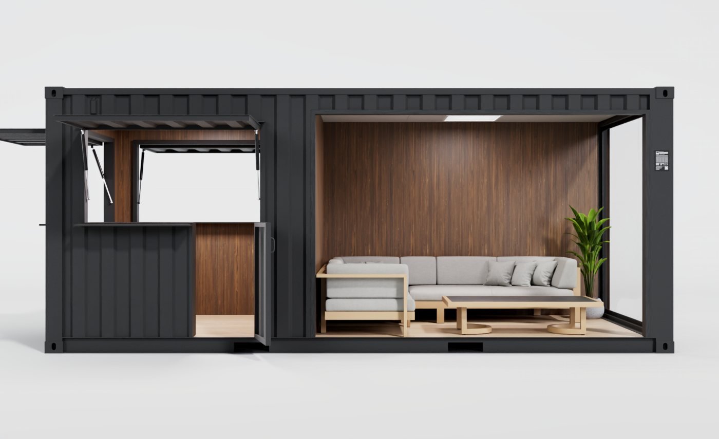 CUBO Poolhouse™ 20, vue écorchée côté opposé